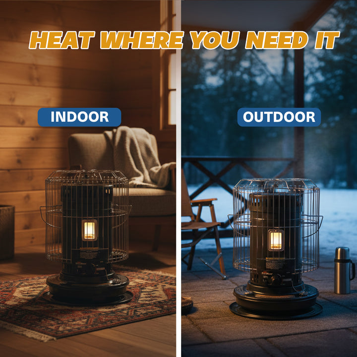 Sengoku CV-23K(H) KeroHeat Portable Convection Kerosene Buddy Heater 23,500 BTU, Black