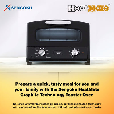Sengoku SET-G16A(K) HeatMate Graphite Technology Toaster Oven, 120 Volt, Black