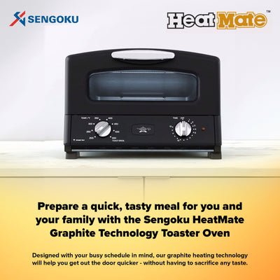 Sengoku HeatMate Instant Heat Graphite Toaster Oven, 120 Volt, Black (Used)