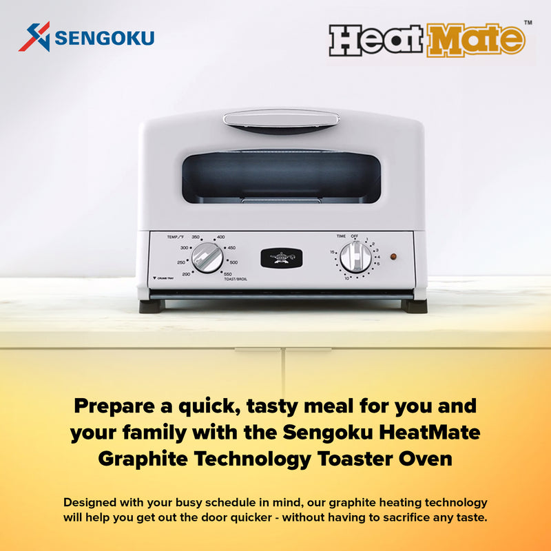 Sengoku HeatMate Graphite Toaster Oven, 120 Volt, Eggshell White (For Parts)