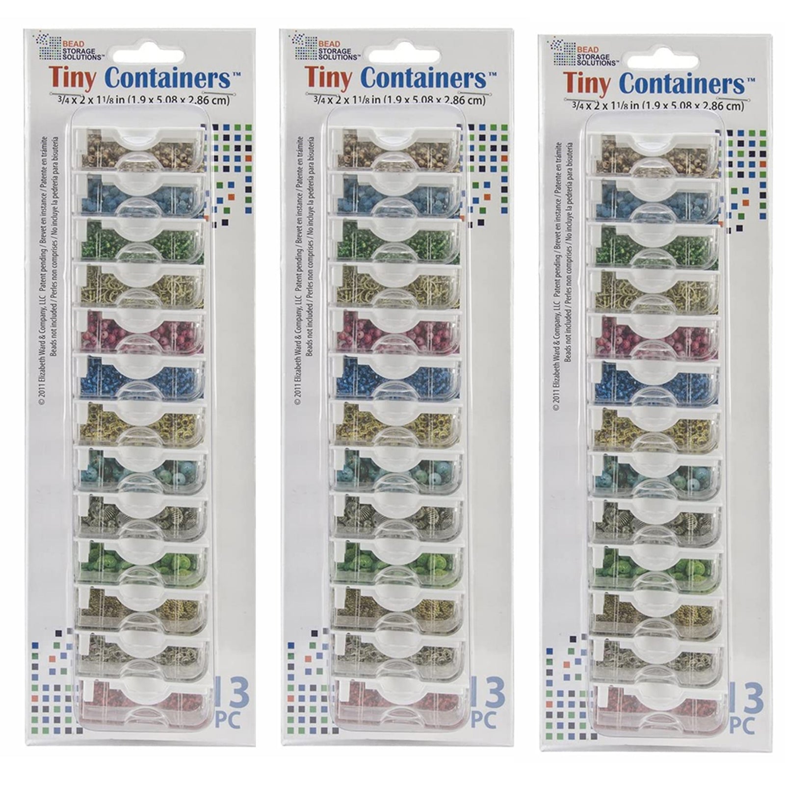 Elizabeth Ward Bead Storage Solutions 13 Piece Craft Storage Containers (3 Pack) - VMInnovations