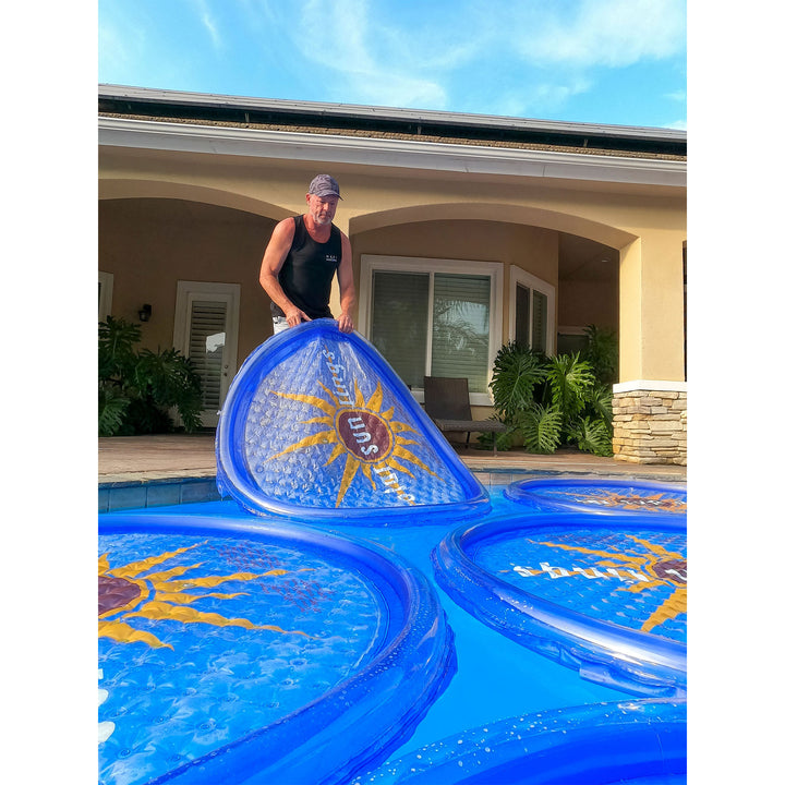 Solar Sun Rings UV Resistant Swimming Pool Spa Heater Circular Solar Cover, Blue - VMInnovations