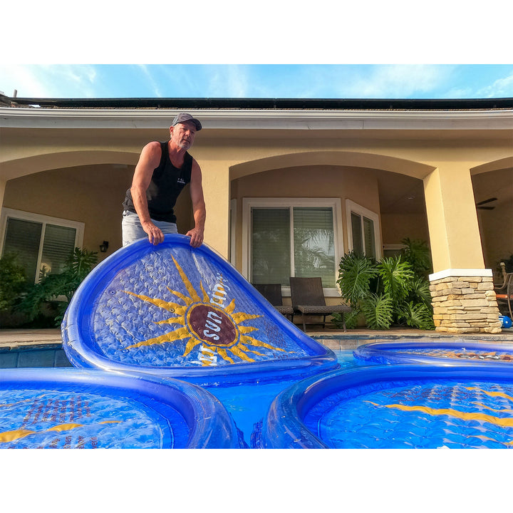 Solar Sun Rings UV Resistant Swimming Pool Spa Heater Circular Solar Cover, Blue - VMInnovations