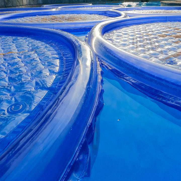 Solar Sun Rings UV Resistant Swimming Pool Spa Heater Circular Solar Cover, Blue - VMInnovations
