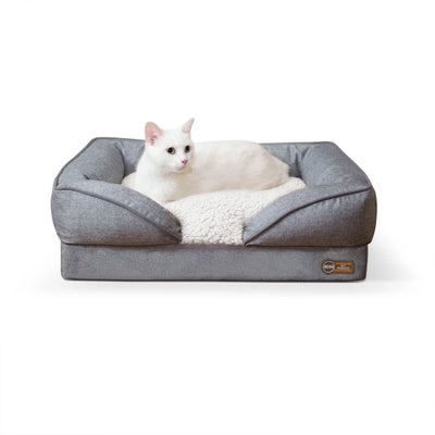 K&H Pet Products Medium Pet Comfy Pillow Top Orthopedic Dog Bed Lounger, Gray