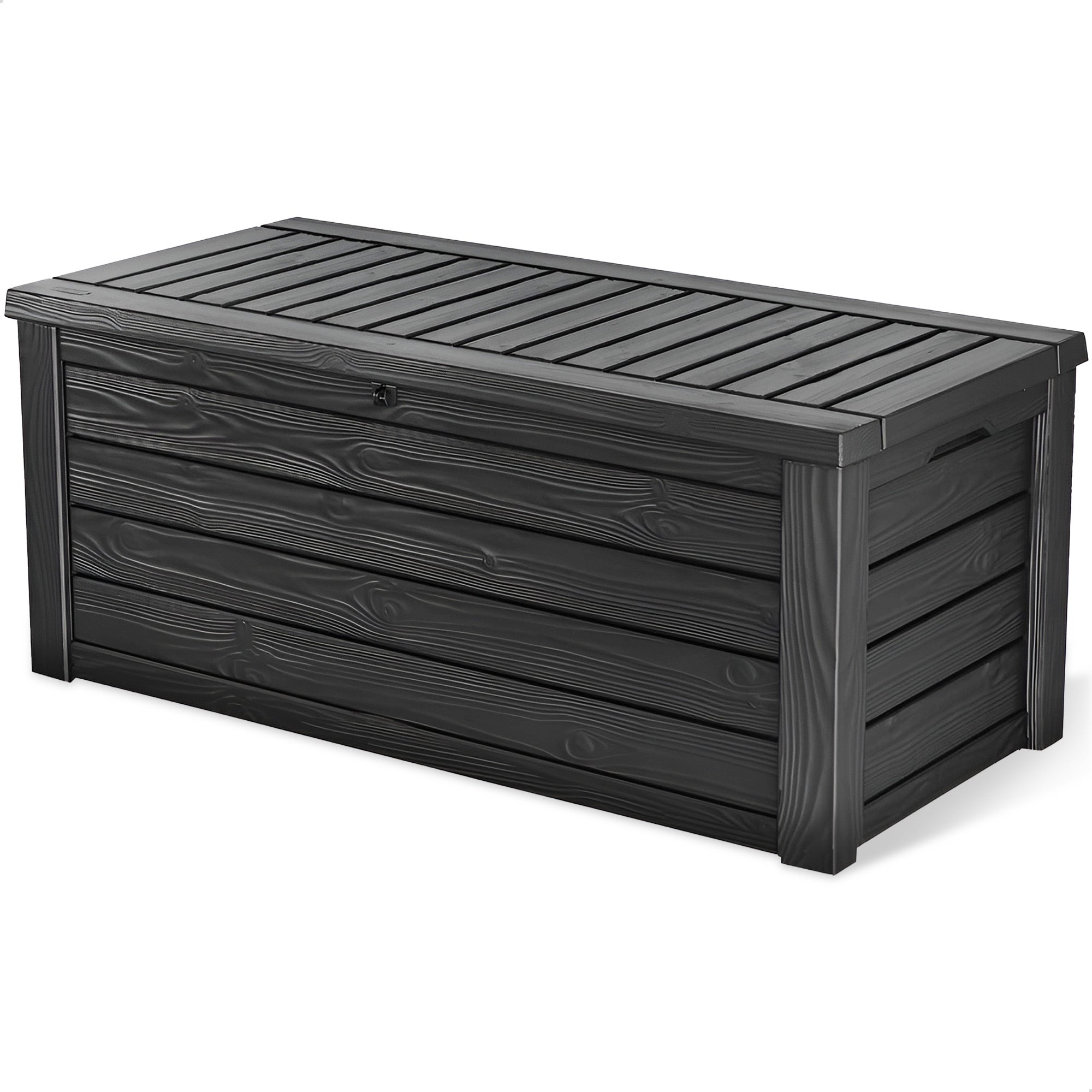 Keter Westwood 150 Gallon Outdoor Furniture Storage Deck Box Dark Gray(Open Box)