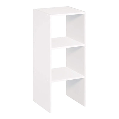 ClosetMaid Decorative Home Stackable 2-Cube Organizer Storage, White (4 Pack)