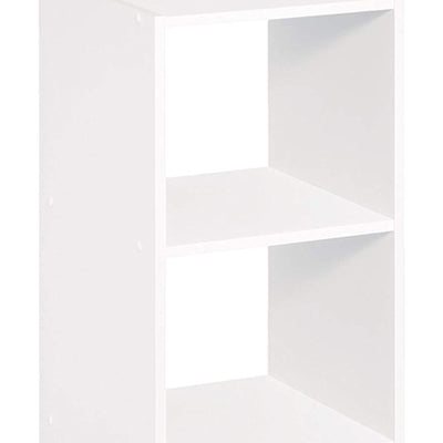 ClosetMaid Decorative Home Stackable 2-Cube Organizer Storage, White (4 Pack)