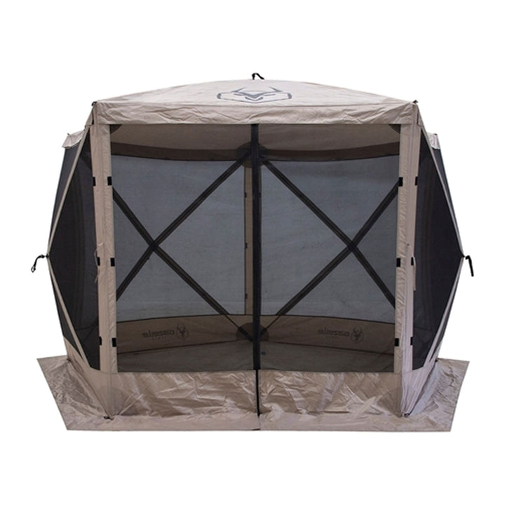 Gazelle GG501DS Pop Up Portable 4 Person Camping Gazebo Day Tent w/ Mesh Windows - VMInnovations