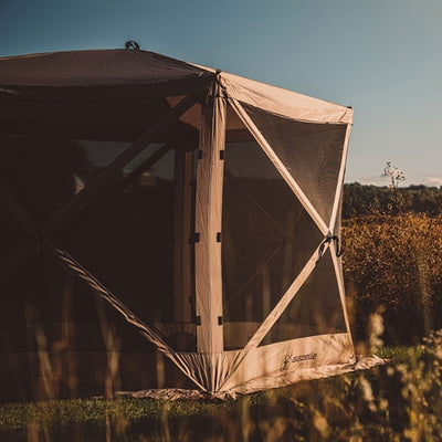 Gazelle Pop Up 4 Person Camping Gazebo Day Tent w/ Mesh Windows (Open Box) - VMInnovations