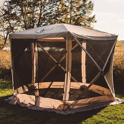 Gazelle Pop Up 4 Person Camping Gazebo Day Tent w/ Mesh Windows (Open Box) - VMInnovations