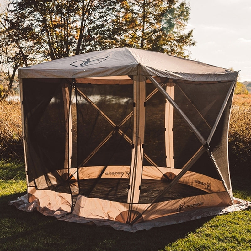 Gazelle Pop Up 4 Person Camping Gazebo Day Tent w/ Mesh Windows (For Parts)