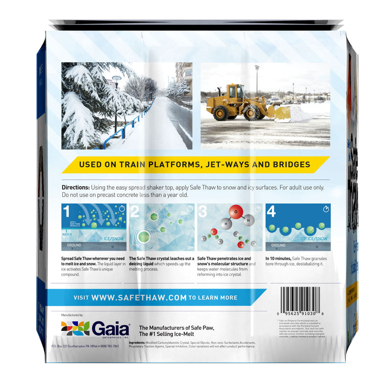 Safe Thaw Industrial Strength Salt Free Traction Agent Ice Melter, 30 Pounds