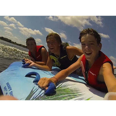 O'Brien Paradise 3 66 x 76 Inch 3 Person Towable Inflatable Deck Boat Inner Tube - VMInnovations