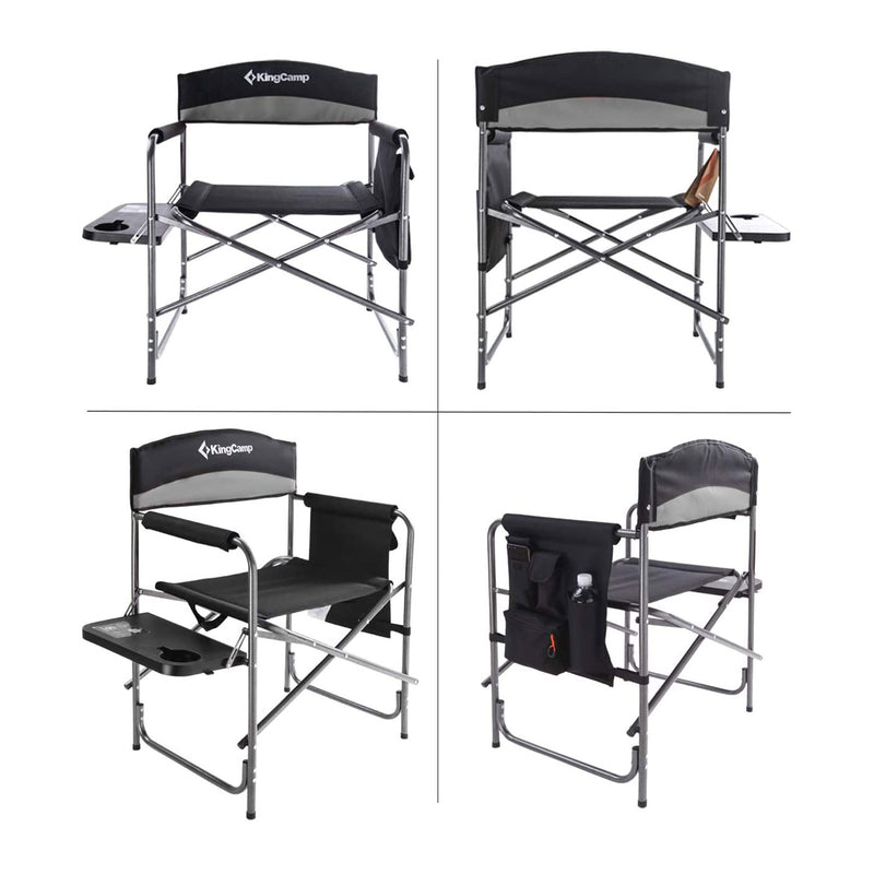 KingCamp Compact Camping Folding Chair with Side Table and Storage Pocket (Used)