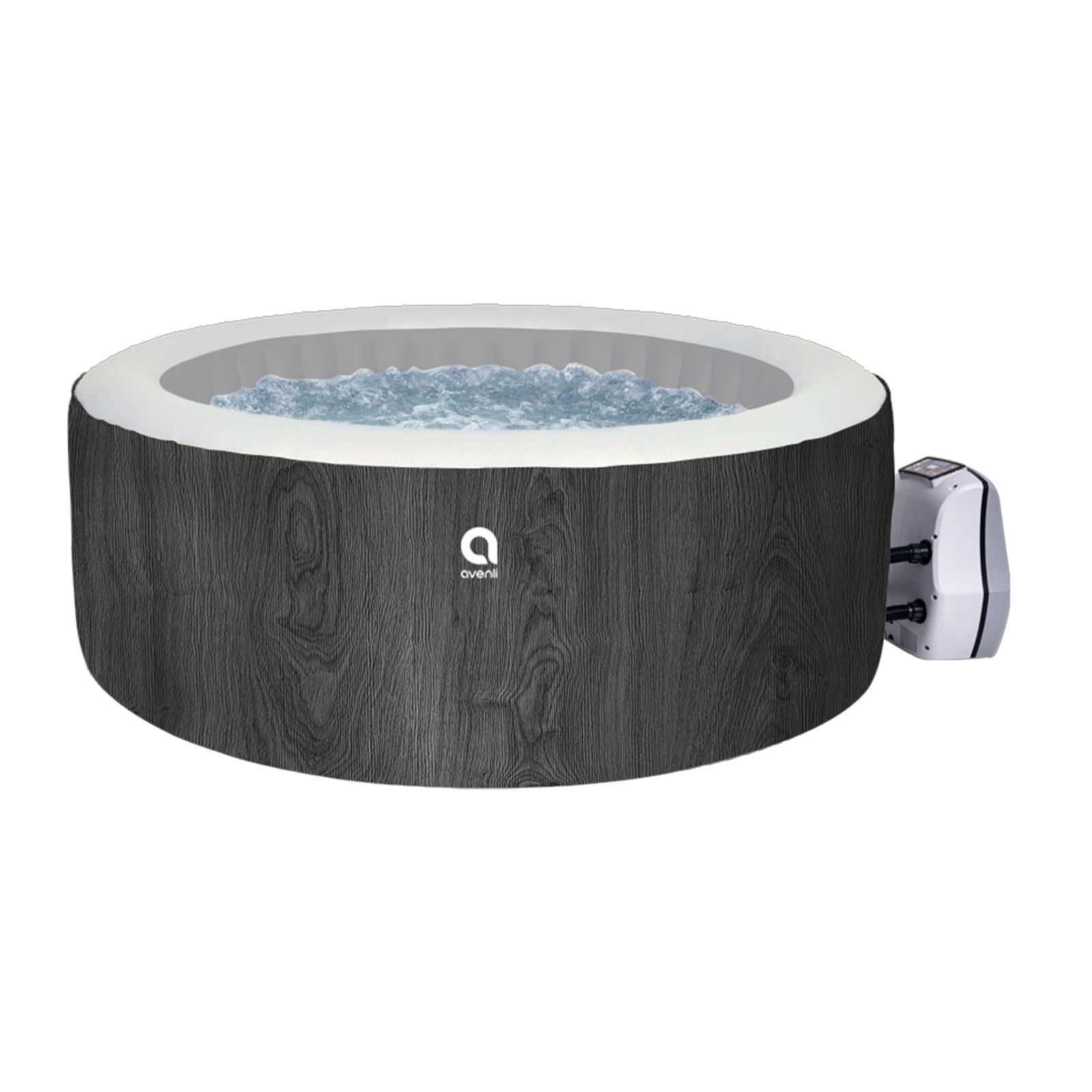 JLeisure Avenli 1,200Lt 63" 6 Person Inflatable Round Hot Tub, Black (Open Box) - VMInnovations