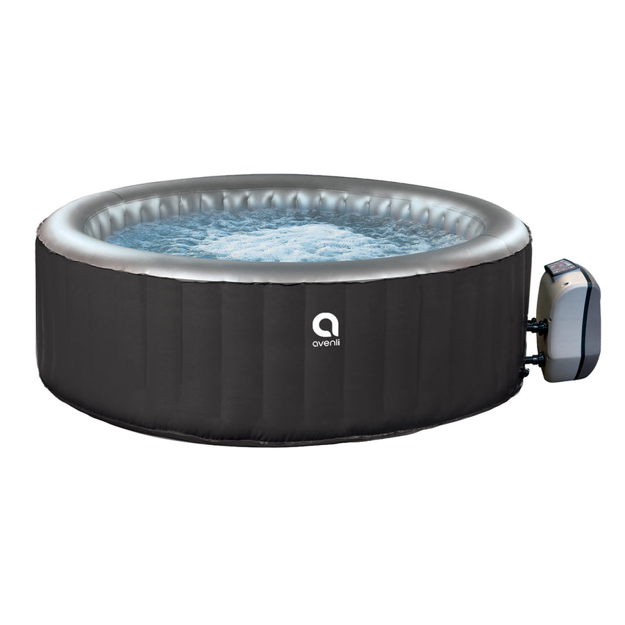 JLeisure Avenli 49 inch 3 Person Inflatable Round Hot Tub Spa, Black (Open Box) - VMInnovations