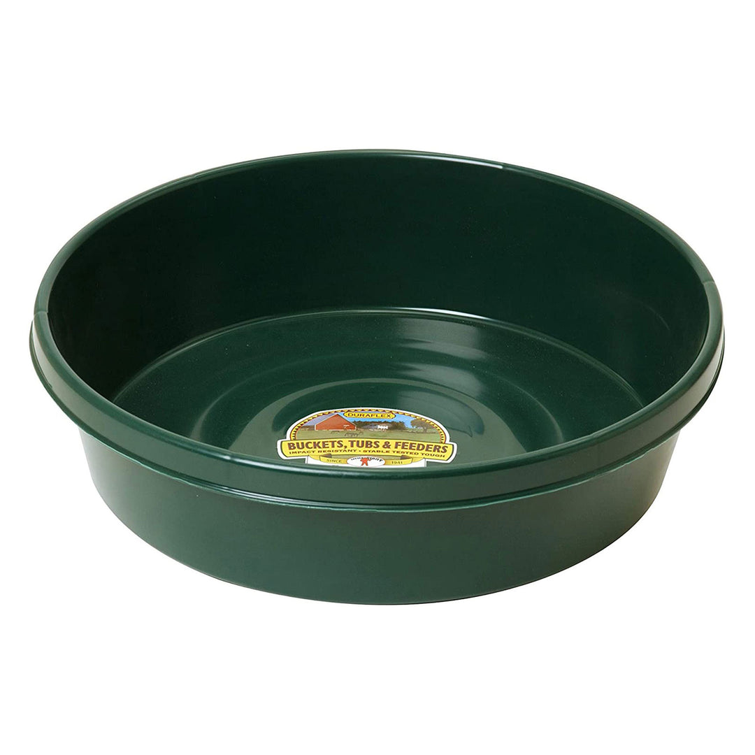 Little Giant 3 Gal Durable Plastic Flat Farm Livestock Feed Utility Pan, Green