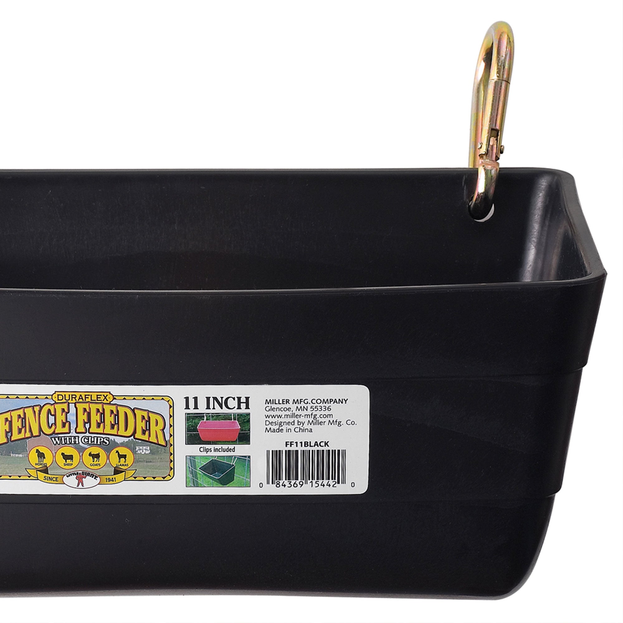 Little Giant FF11RED 4.5 Quart Feed Trough Bucket Fence Feeder, Black (Open Box)
