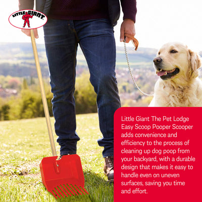 Little Giant Easy Scoop Pooper Scooper for Dogs, Red (Open Box) - VMInnovations