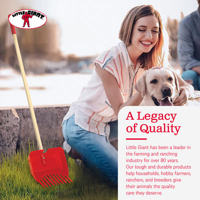 Little Giant Easy Scoop Pooper Scooper for Dogs, Red (Open Box) - VMInnovations