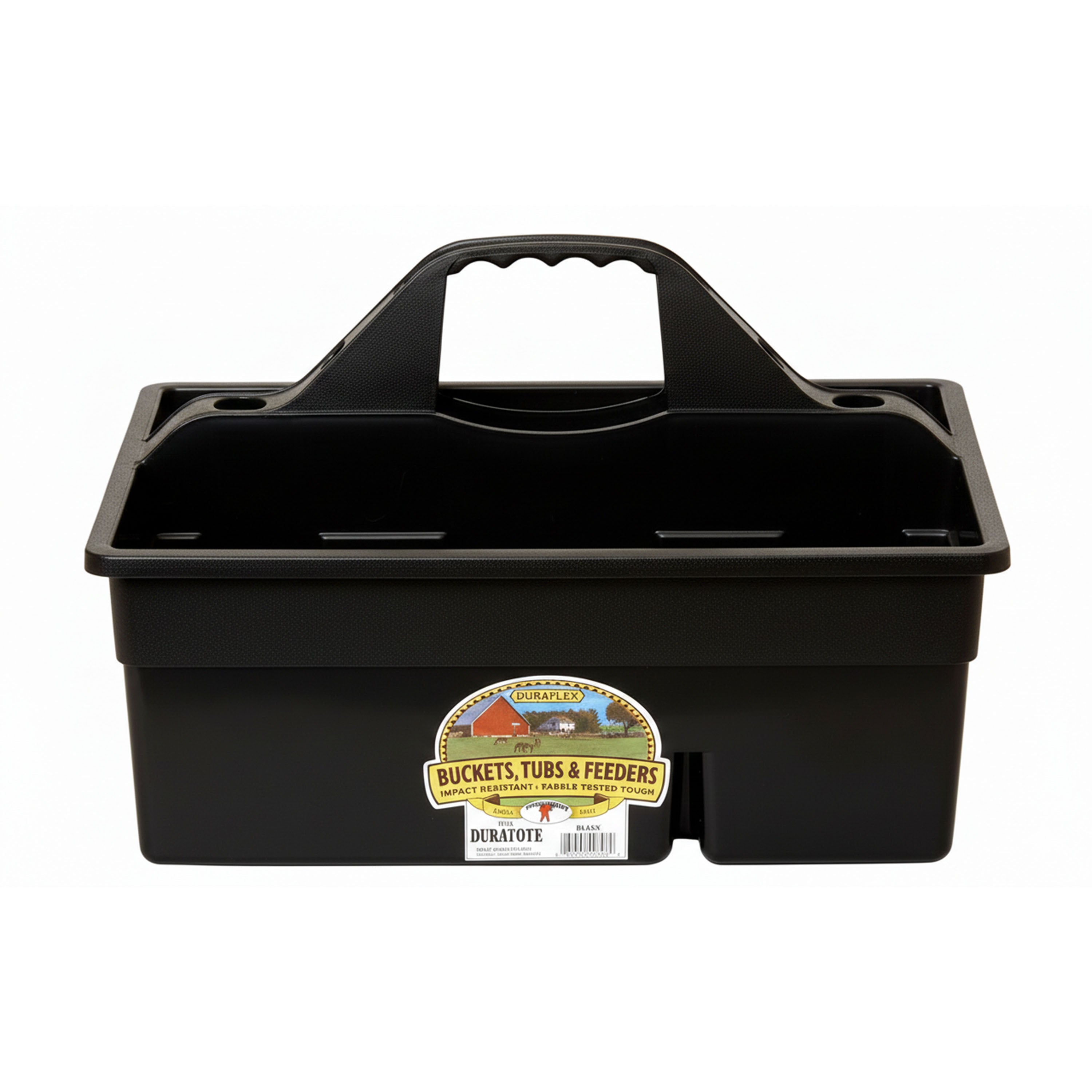 Little Giant DuraTote Tote Box Storage Organizer with Carrying Handle, Black - VMInnovations