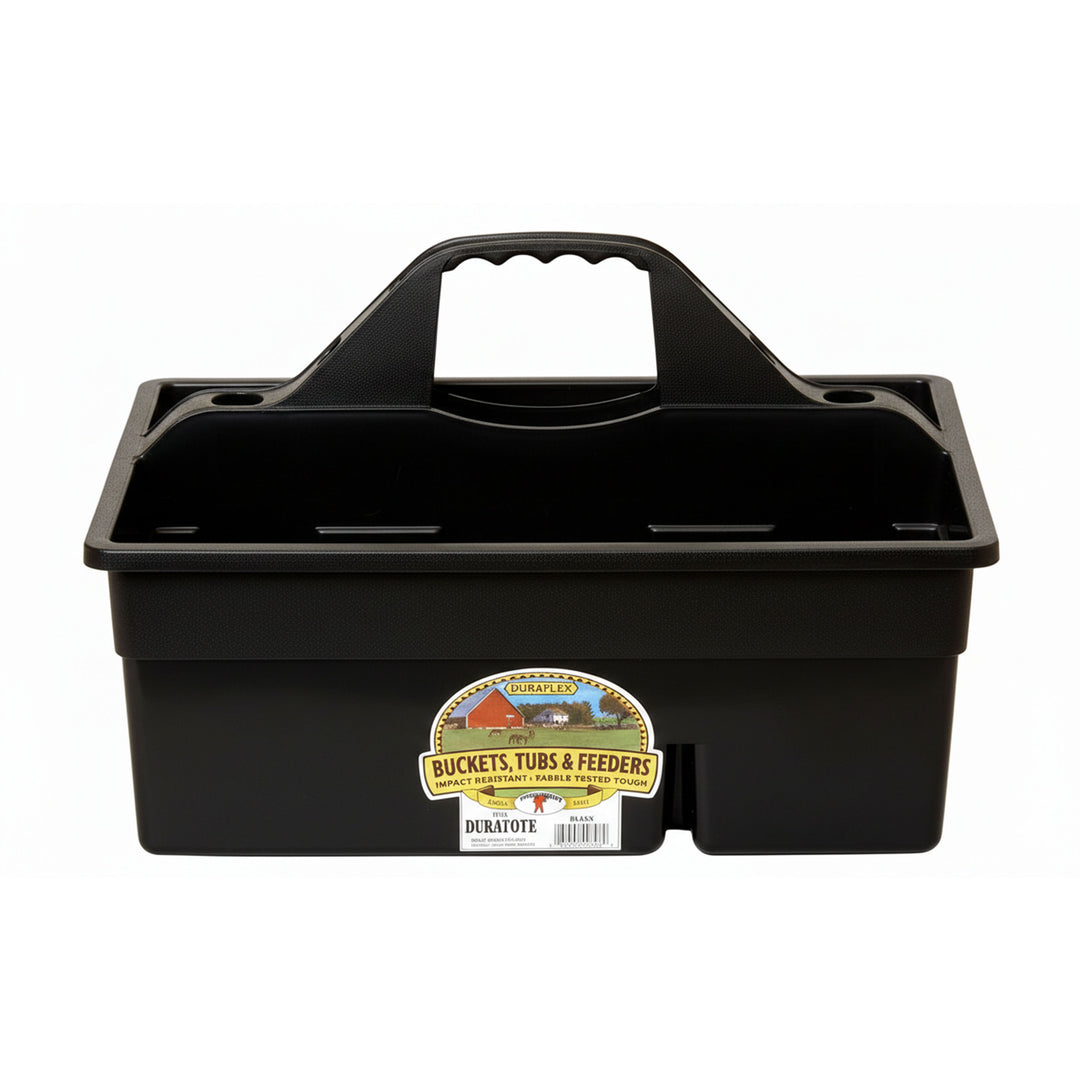 Little Giant DuraTote Tote Box Storage Organizer w/Carrying Handle, Black (Used) - VMInnovations