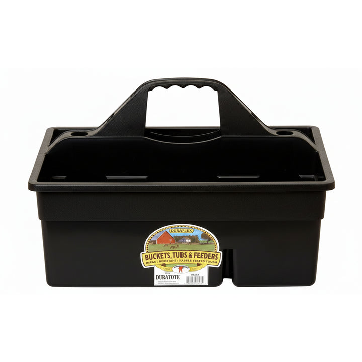 Little Giant DuraTote Tote Box Storage Organizer w/Carrying Handle, Black (Used) - VMInnovations