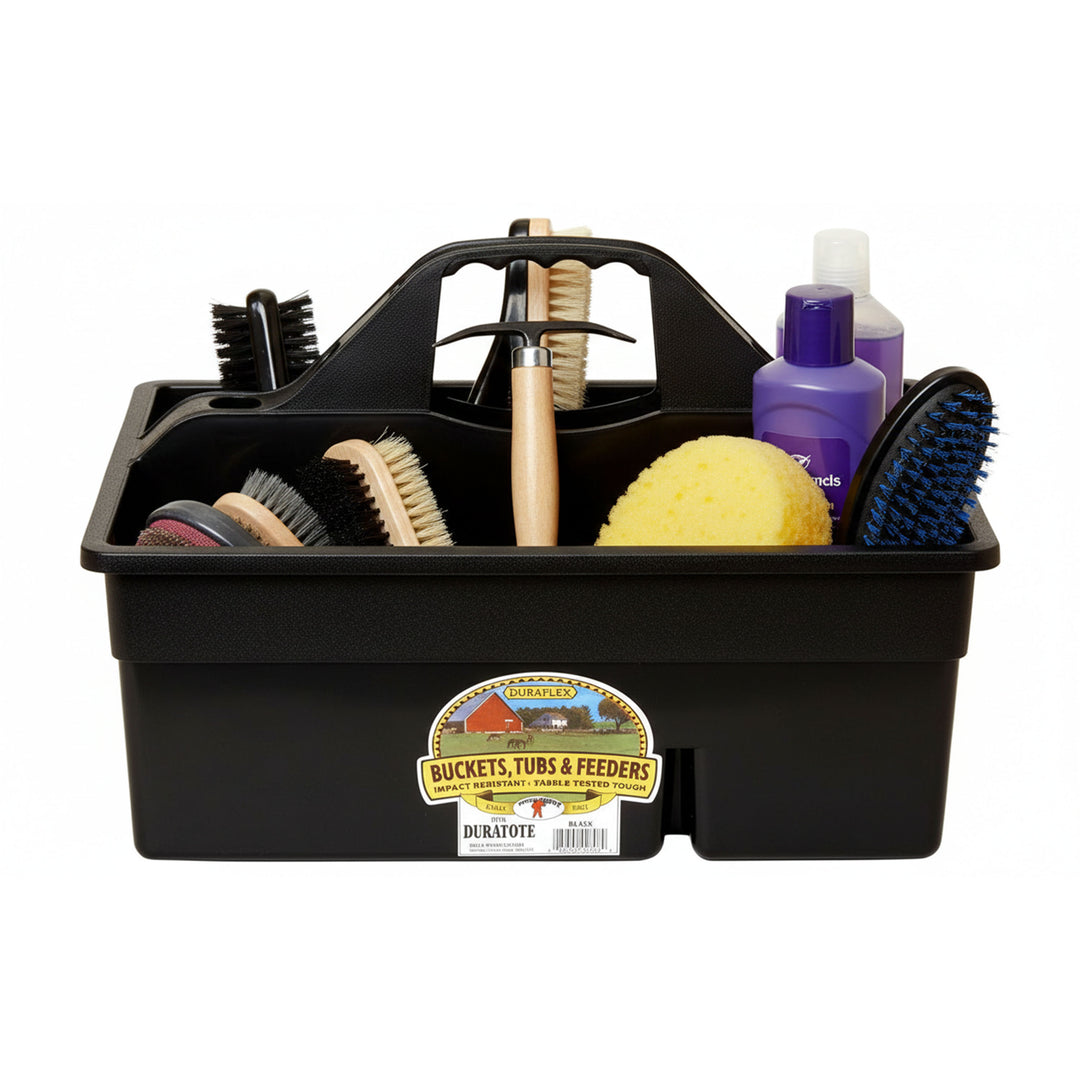 Little Giant DuraTote Tote Box Storage Organizer w/Carrying Handle, Black (Used) - VMInnovations