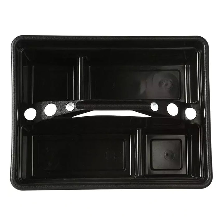 DuraTote Tote Box Storage Organizer with Carrying Handle, Black (Open Box) - VMInnovations