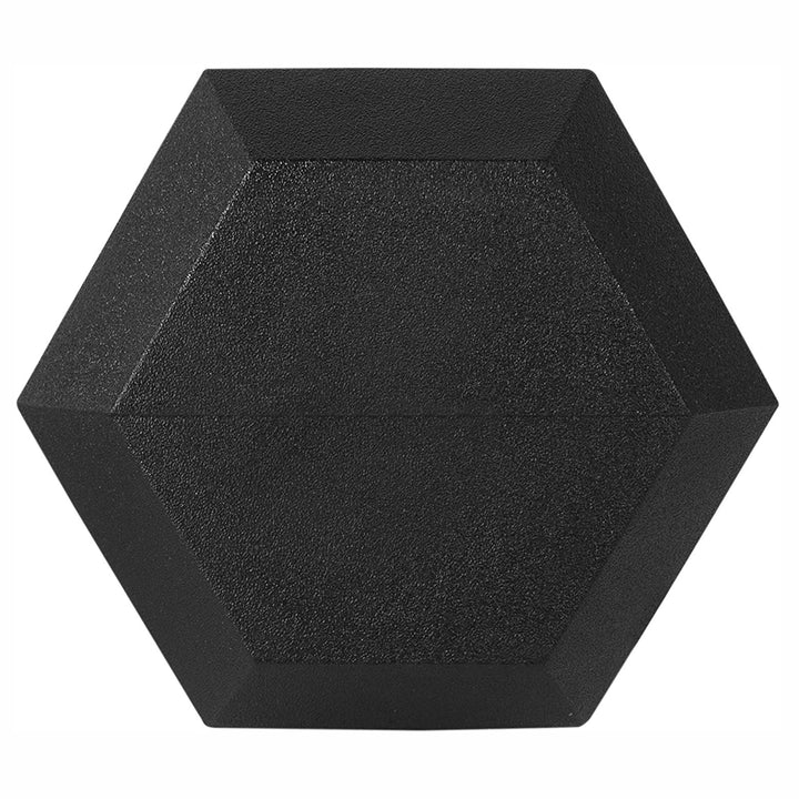 BalanceFrom Rubber Encased Hexagonal Cast Dumbbell Set, 25Lb Pair (Open Box)