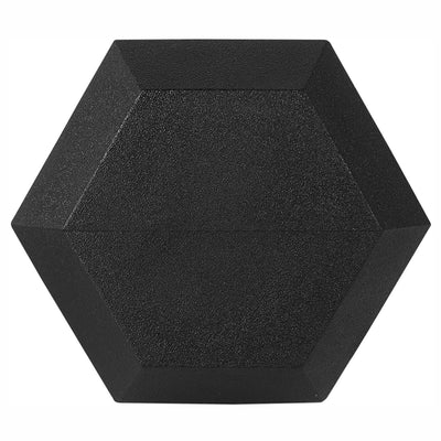 BalanceFrom Rubber Encased Hexagonal Cast Dumbbell Freeweight Single, 50 Pounds