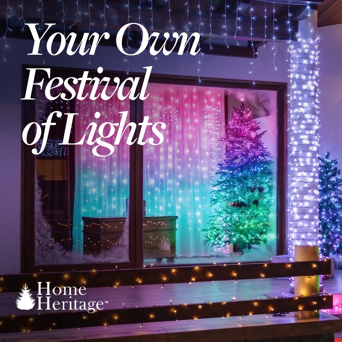 Lumations App Controlled Wrapped Dome Straight Lights, 50Multi Color (For Parts)