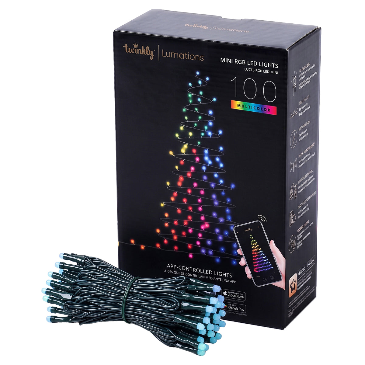 Home Heritage Lumations 33 Ft RGB LED Indoor/Outdoor Lights, 100 Count(Used) - VMInnovations