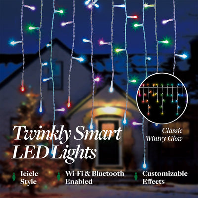 Home Heritage Lumations 7 Ft RGB LED Indoor/Outdoor String Lights, 50 Count