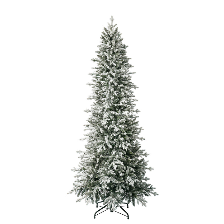Home Heritage Snowy Redwood Pine 7.5 Ft Prelit Artificial Christmas Tree w/ LEDs - VMInnovations
