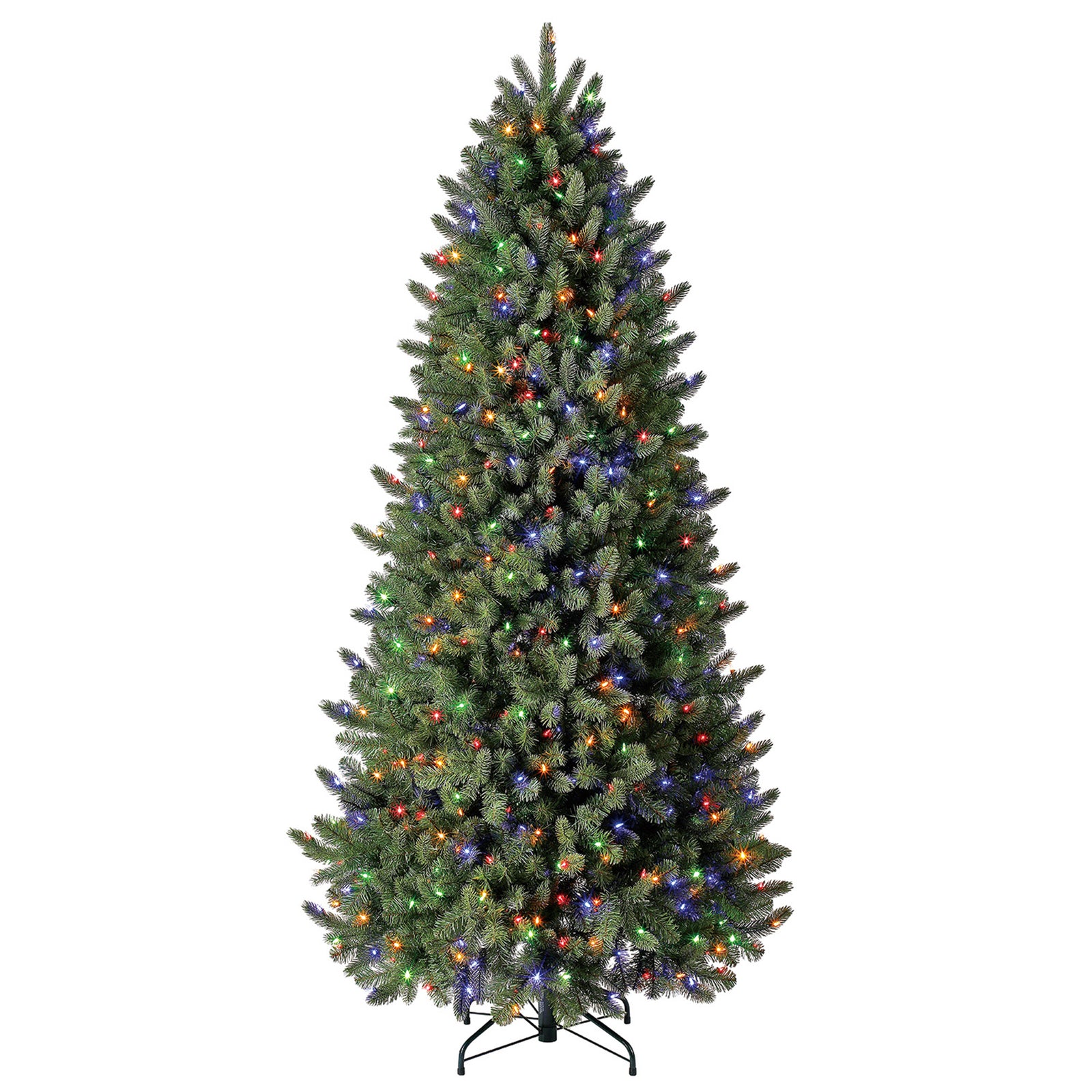 Evergreen Classics 7.5 Ft Vermont Spruce Tree, 600 Remote LED Lights (Used) - VMInnovations
