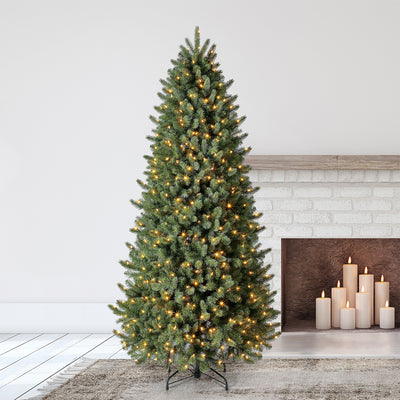 Evergreen Classics 7.5 Ft Vermont Spruce Tree, 600 Remote LED Lights (Used) - VMInnovations