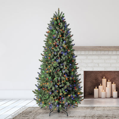 Evergreen Classics 7.5 Ft Vermont Spruce Tree, 600 Remote LED Lights (Used) - VMInnovations