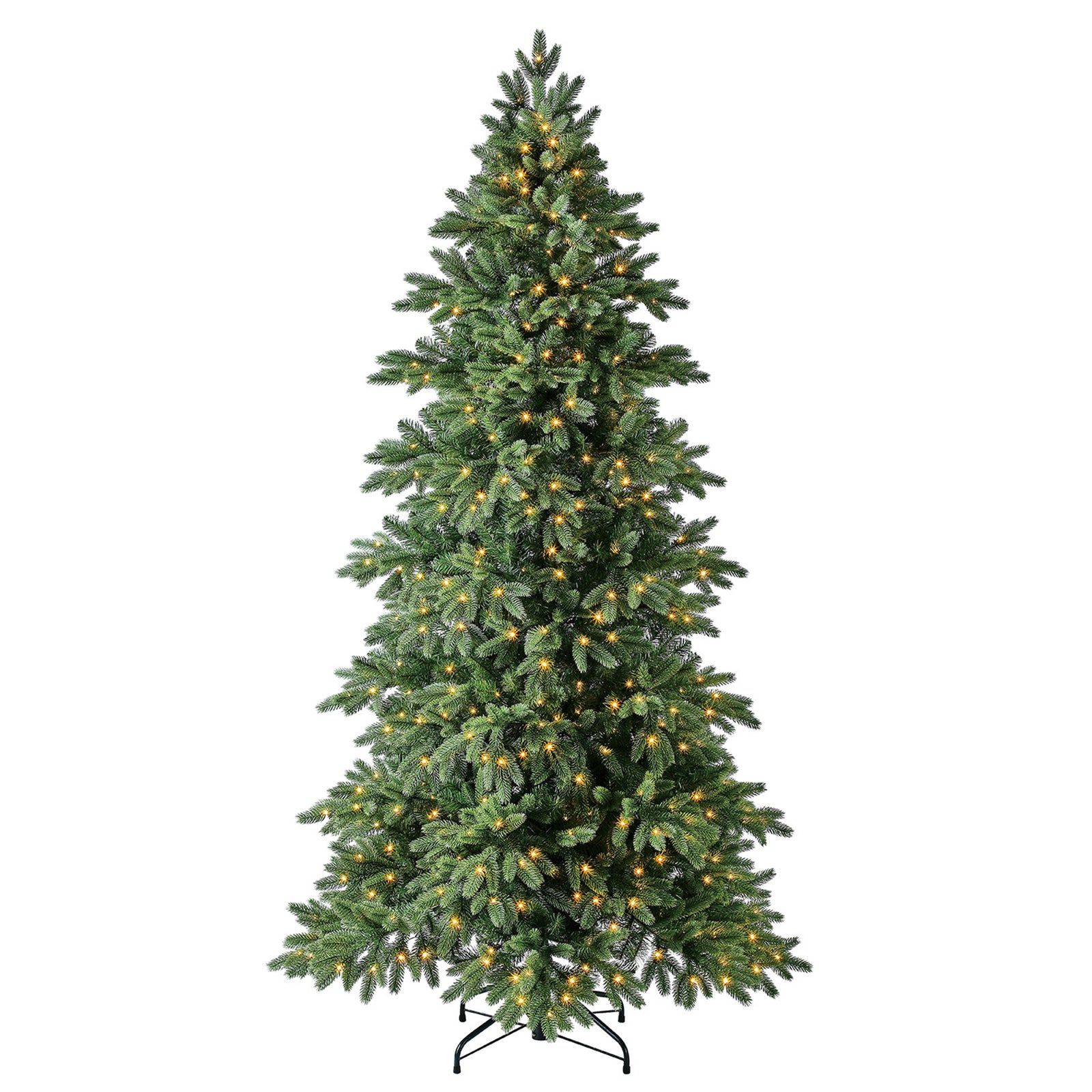 Home Heritage Virginia Fir 7.5 Ft Artificial Christmas Tree, Prelit w/ 700 LEDs - VMInnovations