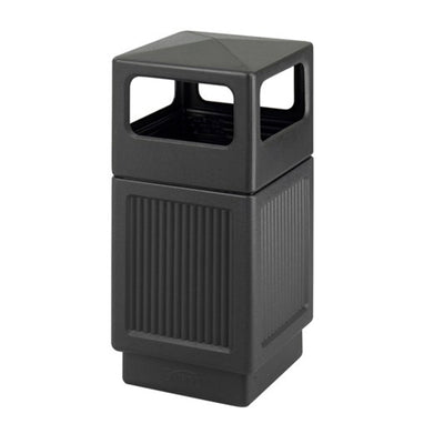 Safco Canmeleon Outdoor and Indoor Recessed Panel Trash Can, 38 Gal (Used)