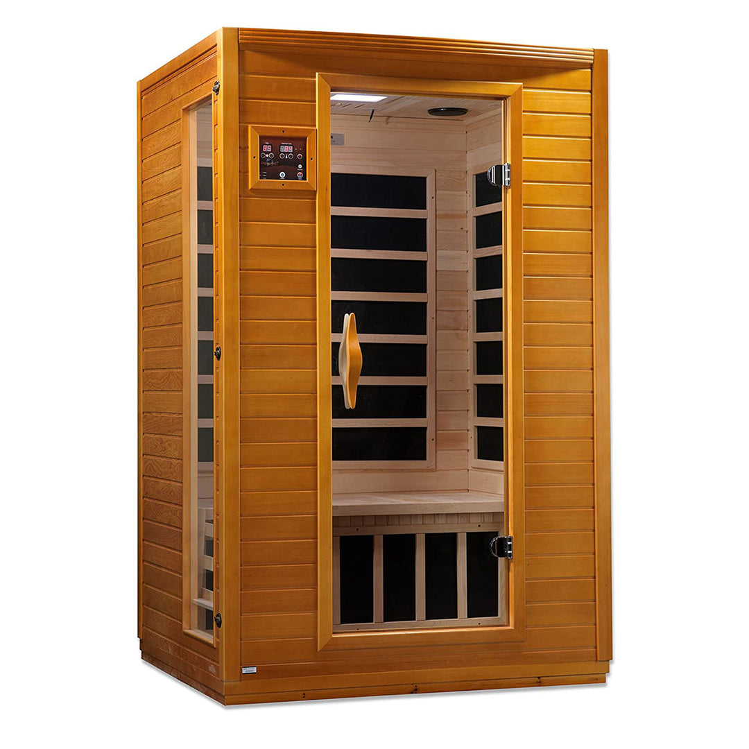Dynamic Saunas Andora 2-Person Low EMF FAR Infrared Sauna, Canadian Hemlock Wood