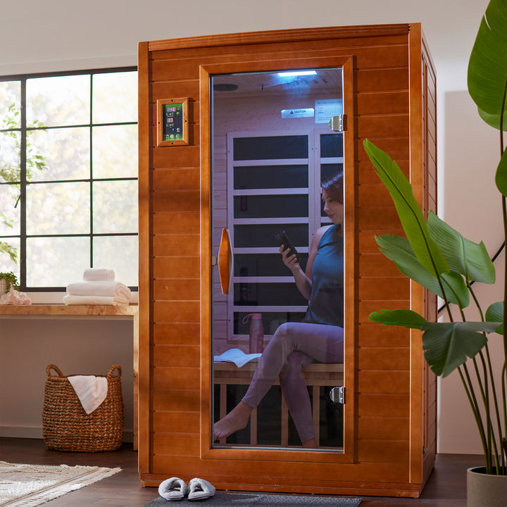 Golden Designs Andora 2 Person Low EMF 6 Heating Panel Infrared Sauna(For Parts)