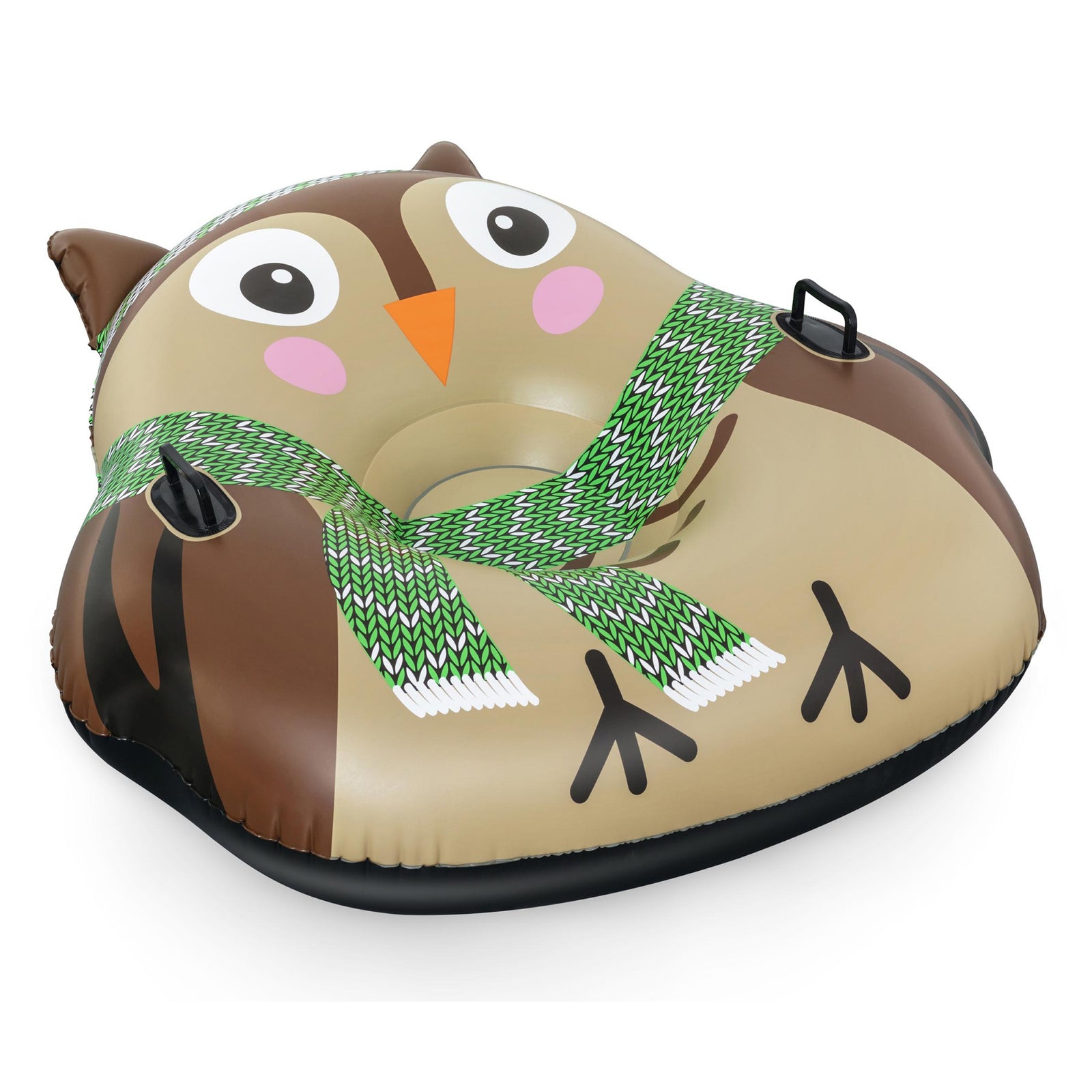 H2OGO! Snow 50 x 48" Oakley the Owl 1 Person Inflatable Winter Snow Tube Sled - VMInnovations