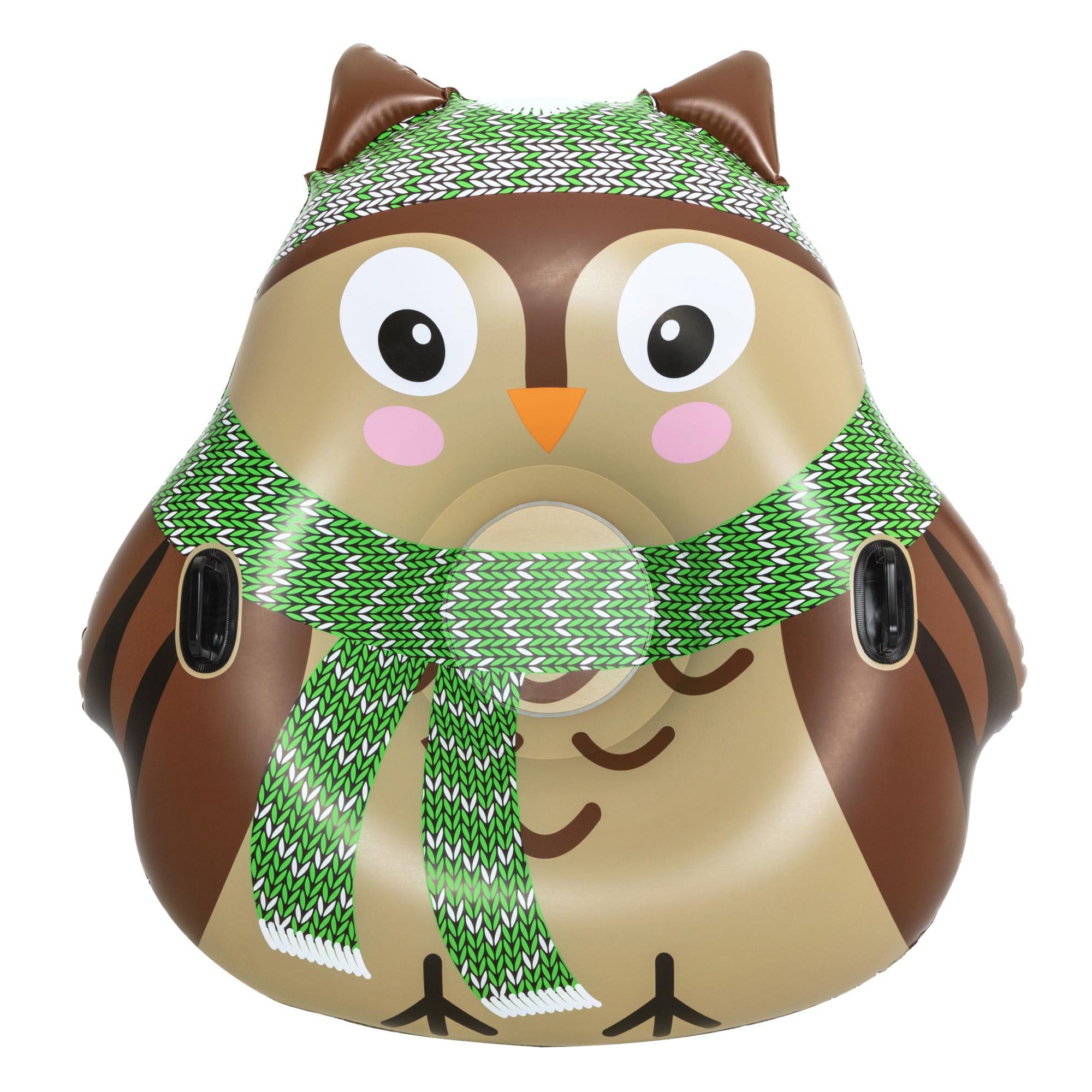 Oakley the Owl 1 Person Inflatable Winter Snow Tube Sled (Open Box) - VMInnovations