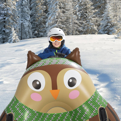H2OGO! Snow 50 x 48" Oakley the Owl 1 Person Inflatable Winter Snow Tube Sled