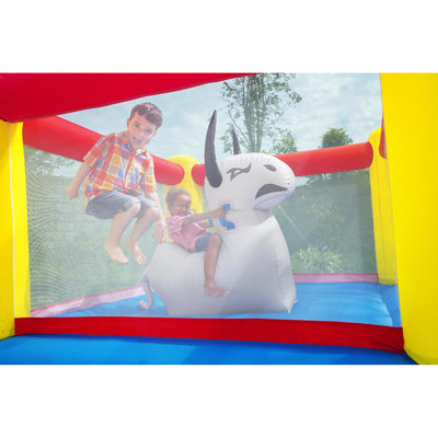 Bestway Brave the Bull Kids Inflatable Bouncer House and Slide (Open Box) - VMInnovations