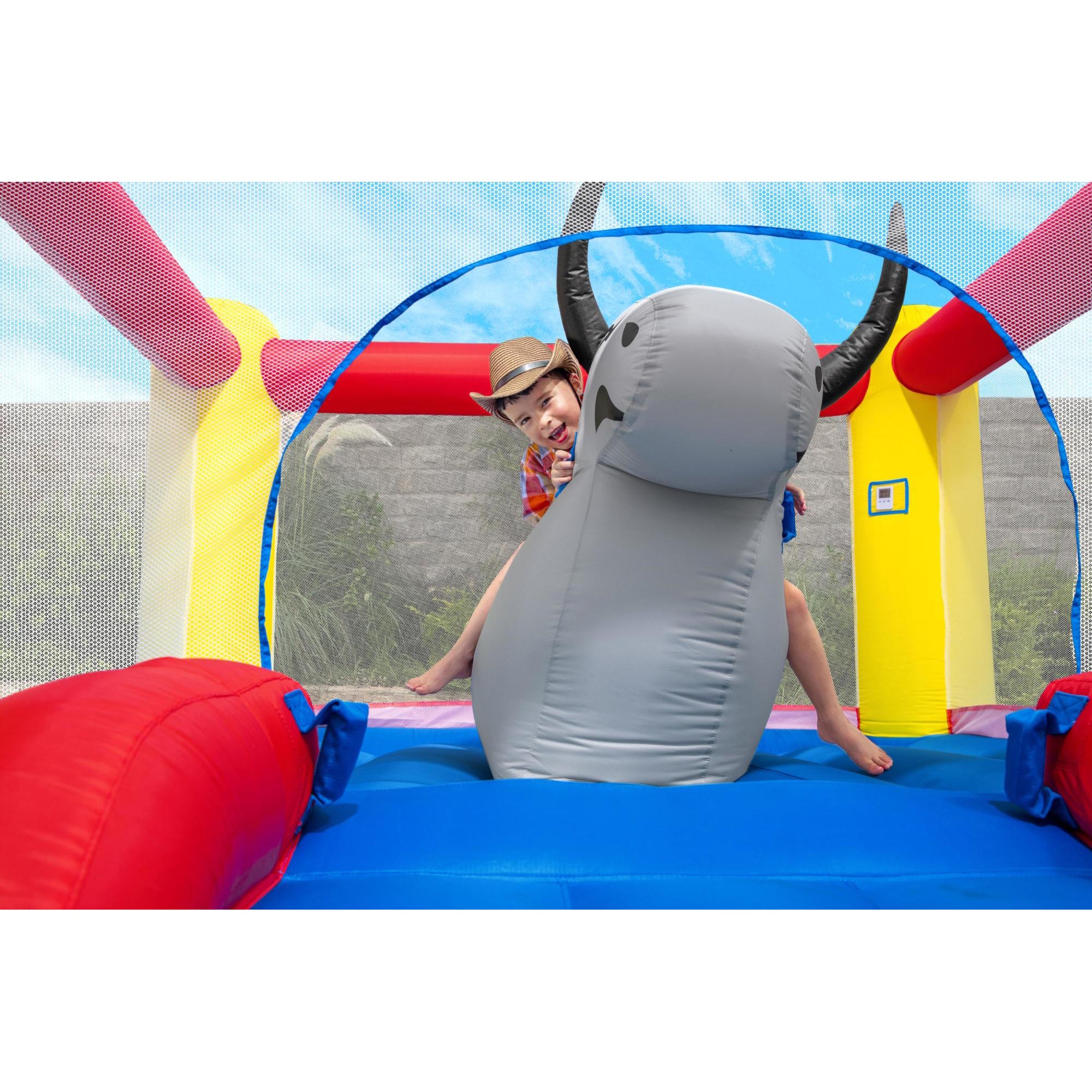 Bestway Brave the Bull Kids Inflatable Bouncer House and Slide (Open Box) - VMInnovations