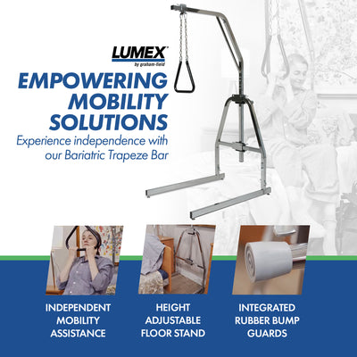 Lumex Bariatric Trapeze Bar w/ Triangle Handgrip 450 lb Capacity (Open Box) - VMInnovations