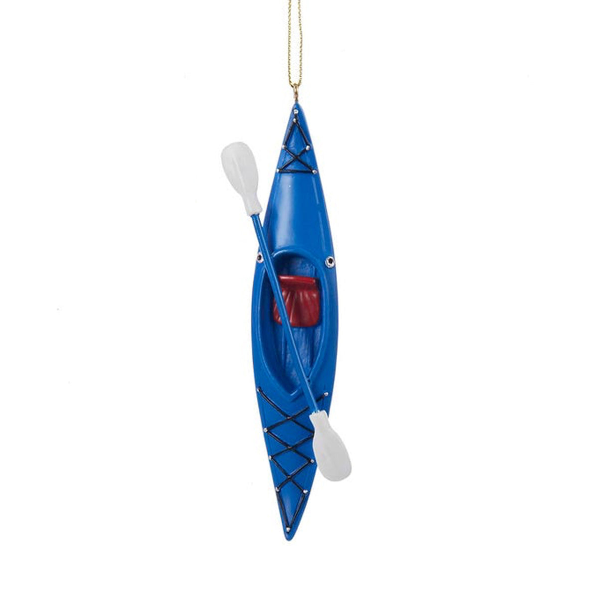Kurt Adler 5.25" Holiday Decorative Kayak w/ Oar Ornament Set (3 Pk) (Open Box)